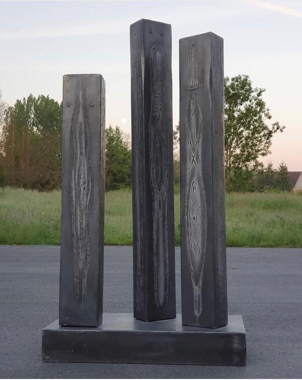 Guillaume Leunens ( 1914 - 1990 ) . Exceptionnelle sculpture totémique. Circa 1960 