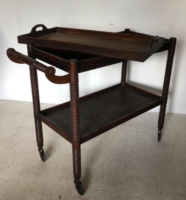 Victor Courtray ( 1896 - 1987 ) . Desserte en bois tourné . France vers 1940 - 1950 